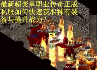 最新超变单职业传奇正版私服如何快速获取稀有装备与提升战力？