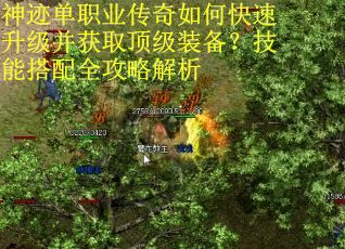 神迹单职业传奇如何快速升级并获取顶级装备?技能搭配全攻略解析 神迹单职业传奇如何快速升级并获取顶级装备?技能搭配全攻略解析