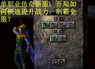 单职业传奇新服：开局如何快速提升战力，制霸全服？