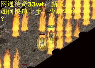 网通传奇33wt：新人如何快速上手，少走弯路？
