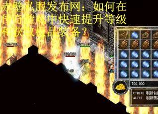 赤壁私服发布网：如何在传奇游戏中快速提升等级和获取极品装备？