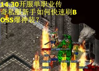 14.30开服单职业传奇私服新手如何快速刷BOSS爆神装？