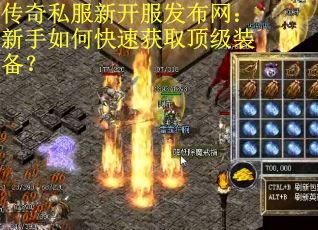传奇私服新开服发布网：新手如何快速获取顶级装备？